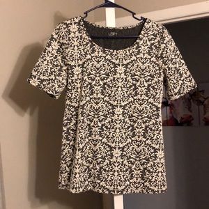 Black and white blouse